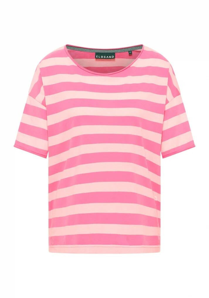 T-Shirt gestreift aus Baumwollmix - 068-SODA PINK + ALARM - Pink