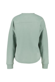 Sweatshirt aus Baumwolle - 8740-Soft Sage - Grün