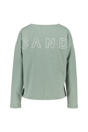 Sweatshirt ARVID aus Baumwolle - 8750-Soft Sage Mel. - Grün