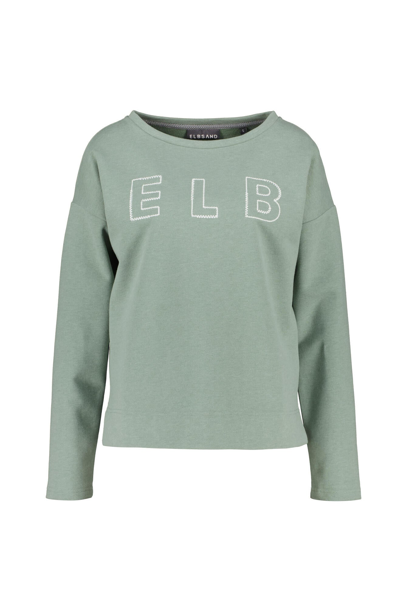 Sweatshirt ARVID aus Baumwolle - 8750-Soft Sage Mel. - Grün