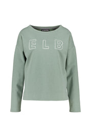 Sweatshirt ARVID aus Baumwolle - 8750-Soft Sage Mel. - Grün