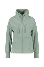 Sweatjacke AIRIN aus Baumwollmix - 8750-Soft Sage Mel. - Grün