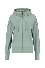 Sweatjacke KAIRE aus Baumwolle - 8740-Soft Sage - Grün