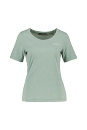 T-Shirt LIARA aus Baumwollmix - 8750-Soft Sage Mel. - Grün