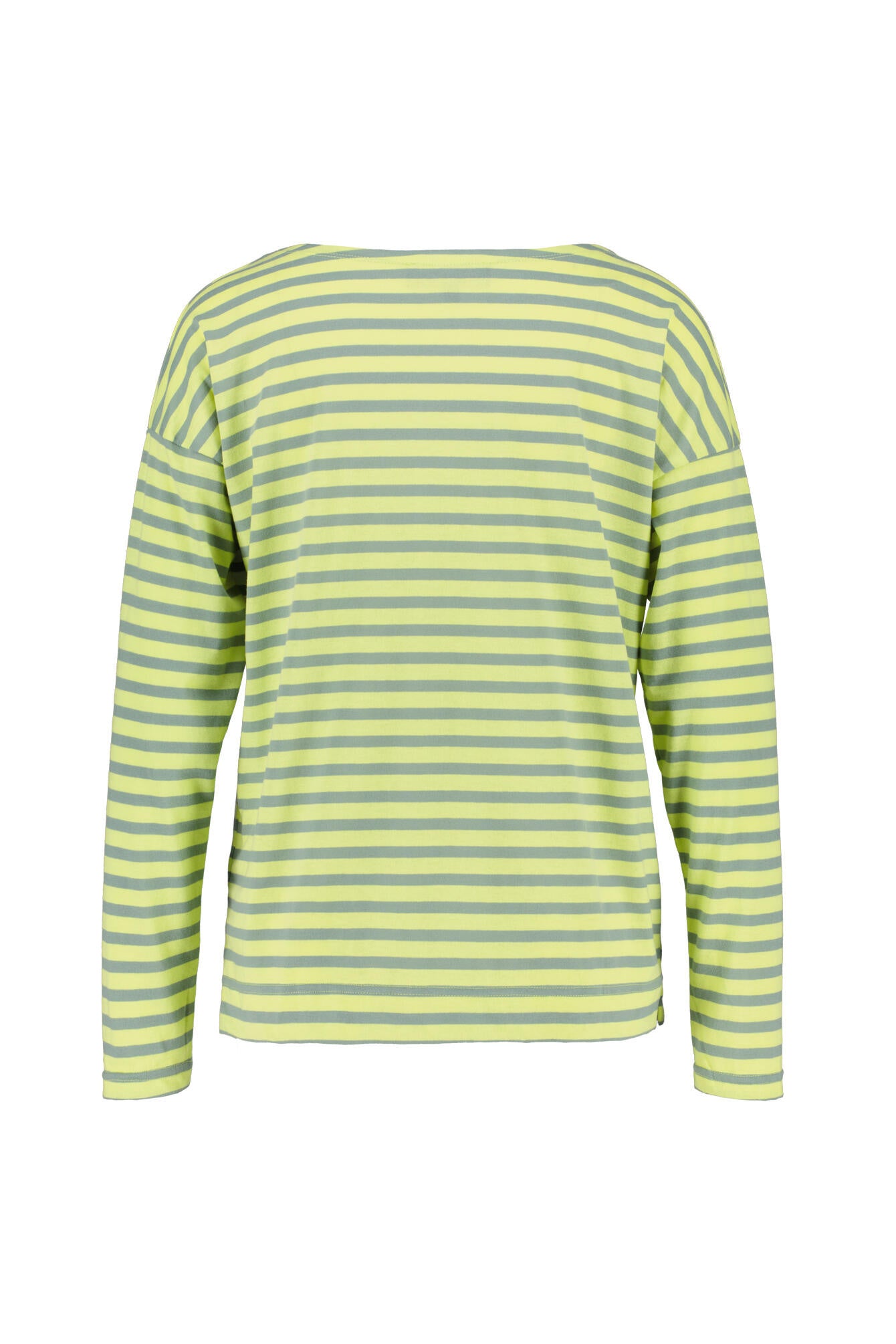 Langarmshirt gestreift - 0108-Sunny Lime_Soft Sage - Gold