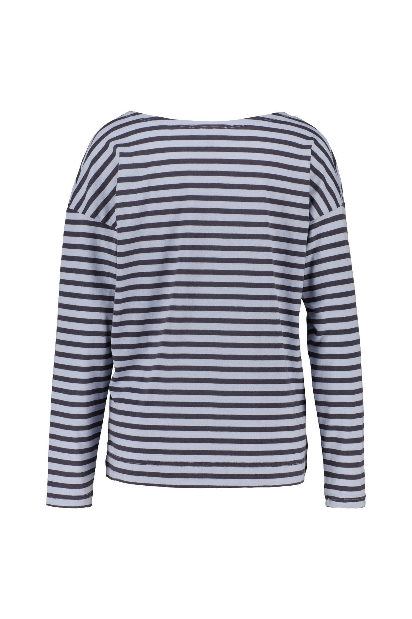 Langarmshirt gestreift - 0109-Winter Skye_Charcoal_stri - Blau