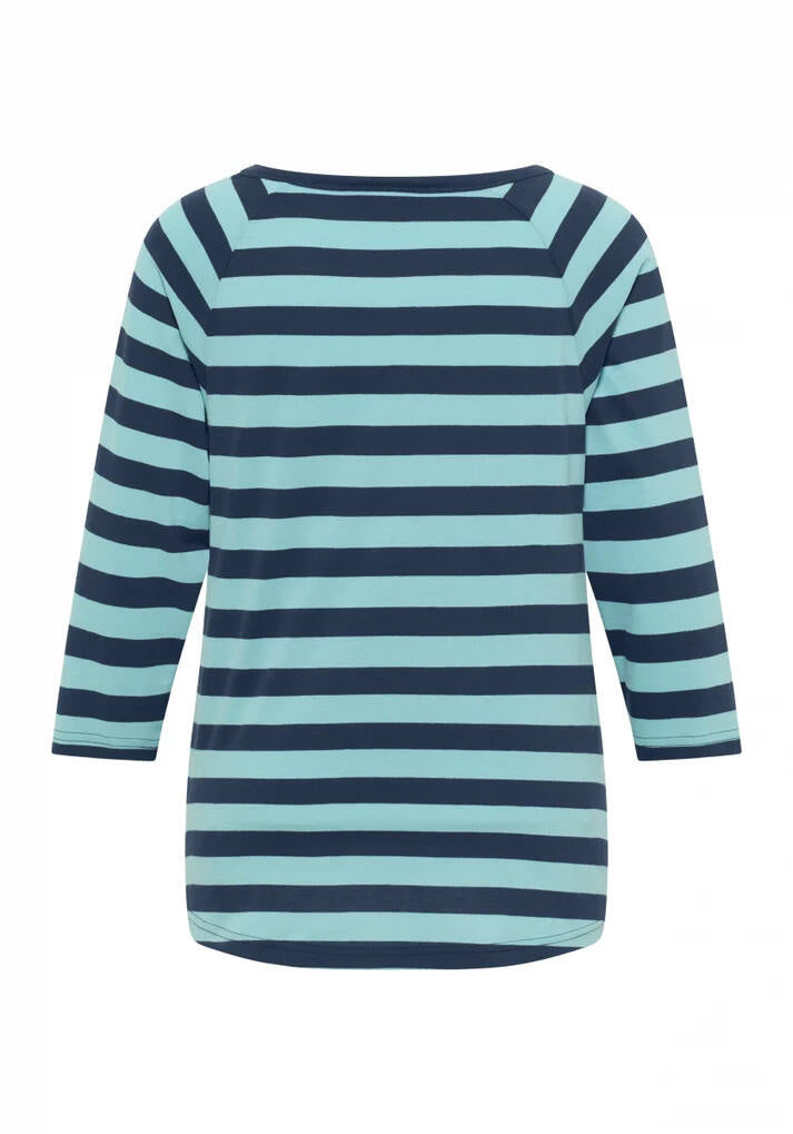 Langarmshirt CELIN aus Baumwollmix - 090-Coldwater + Cameo Stripe - Blau