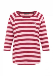 Langarmshirt CELIN aus Baumwollmix - 093-Ruby + Shell Pink Stripe - Violett