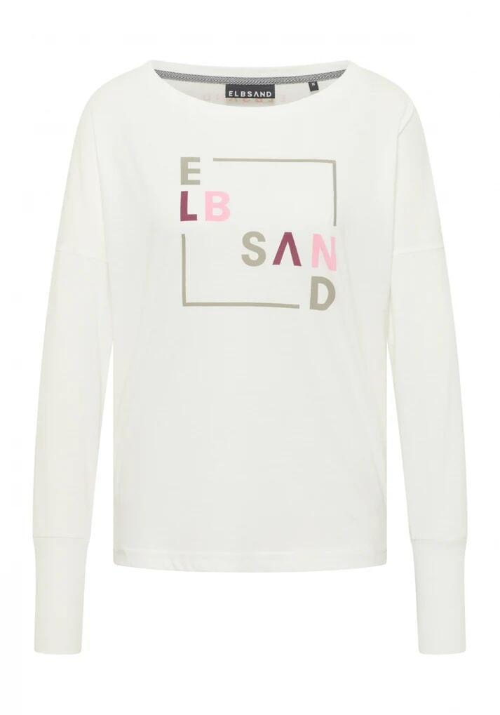 Langarmshirt IRUNA aus Baumwollmix - 16613-Cloud White_multi color - Weiß
