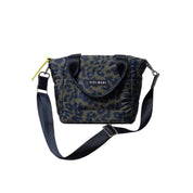 Shopper Padded Tote Bag Small - leo splashes navy/olive - Khaki