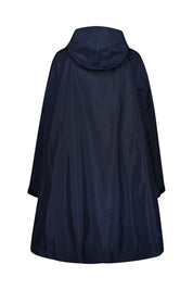 Oversized Regenmantel - solid navy - Blau