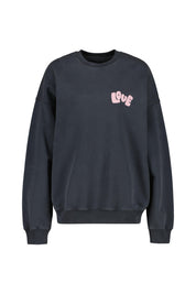Sweatshirt aus Bio-Baumwolle - 999-VINTAGE BLACK - Grau