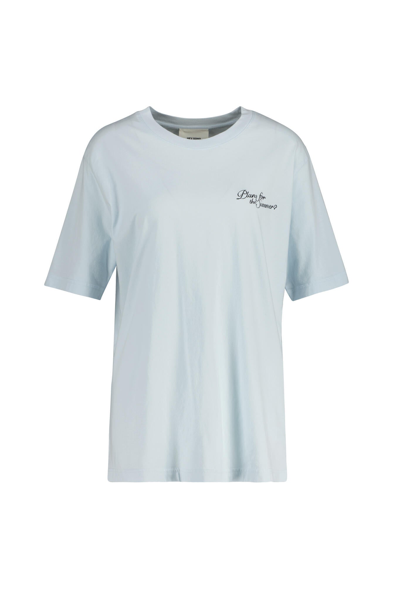 T-Shirt aus Baumwolle - 310-CLOUDY BLUE - Blau