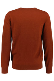 Strickpullover aus Kaschmir - 403 BURNT HENNA MEL. - Rot
