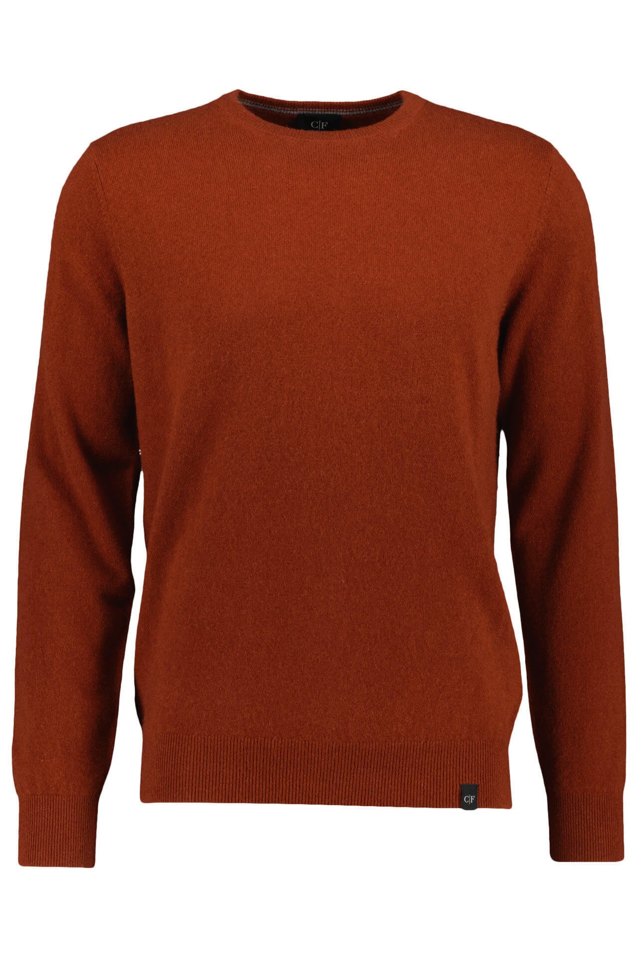 Strickpullover aus Kaschmir - 403 BURNT HENNA MEL. - Rot