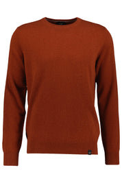 Strickpullover aus Kaschmir - 403 BURNT HENNA MEL. - Rot