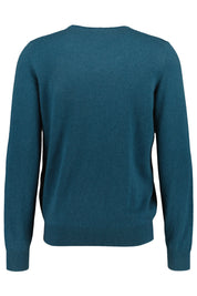 Strickpullover aus Kaschmir - 505 DEEP TEAL MEL. - Blau
