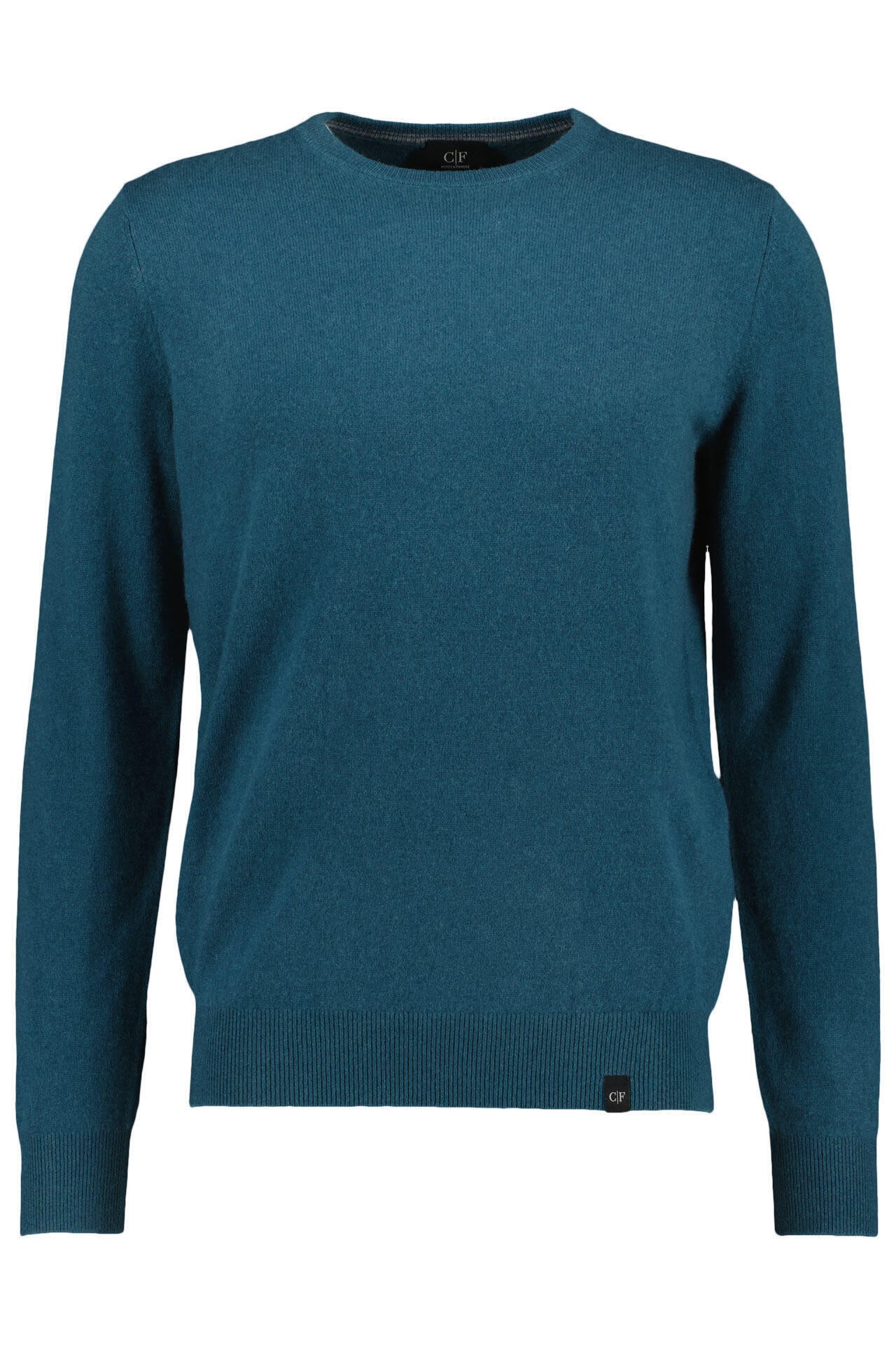 Strickpullover aus Kaschmir - 505 DEEP TEAL MEL. - Blau