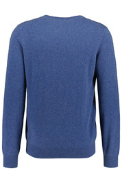 Strickpullover aus Kaschmir - 606 DARK DENIM MEL. - Blau