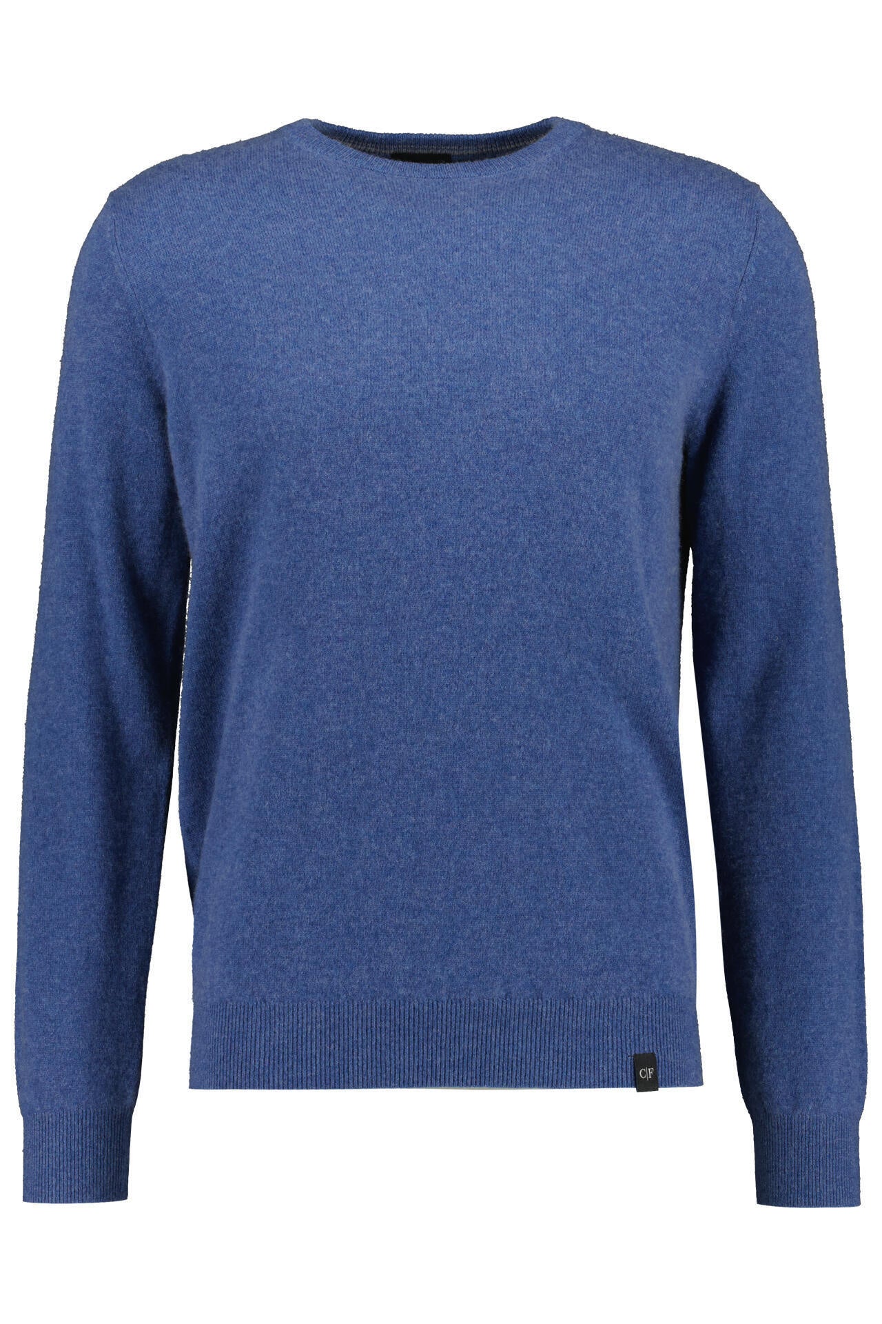 Strickpullover aus Kaschmir - 606 DARK DENIM MEL. - Blau