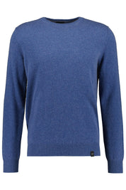 Strickpullover aus Kaschmir - 606 DARK DENIM MEL. - Blau