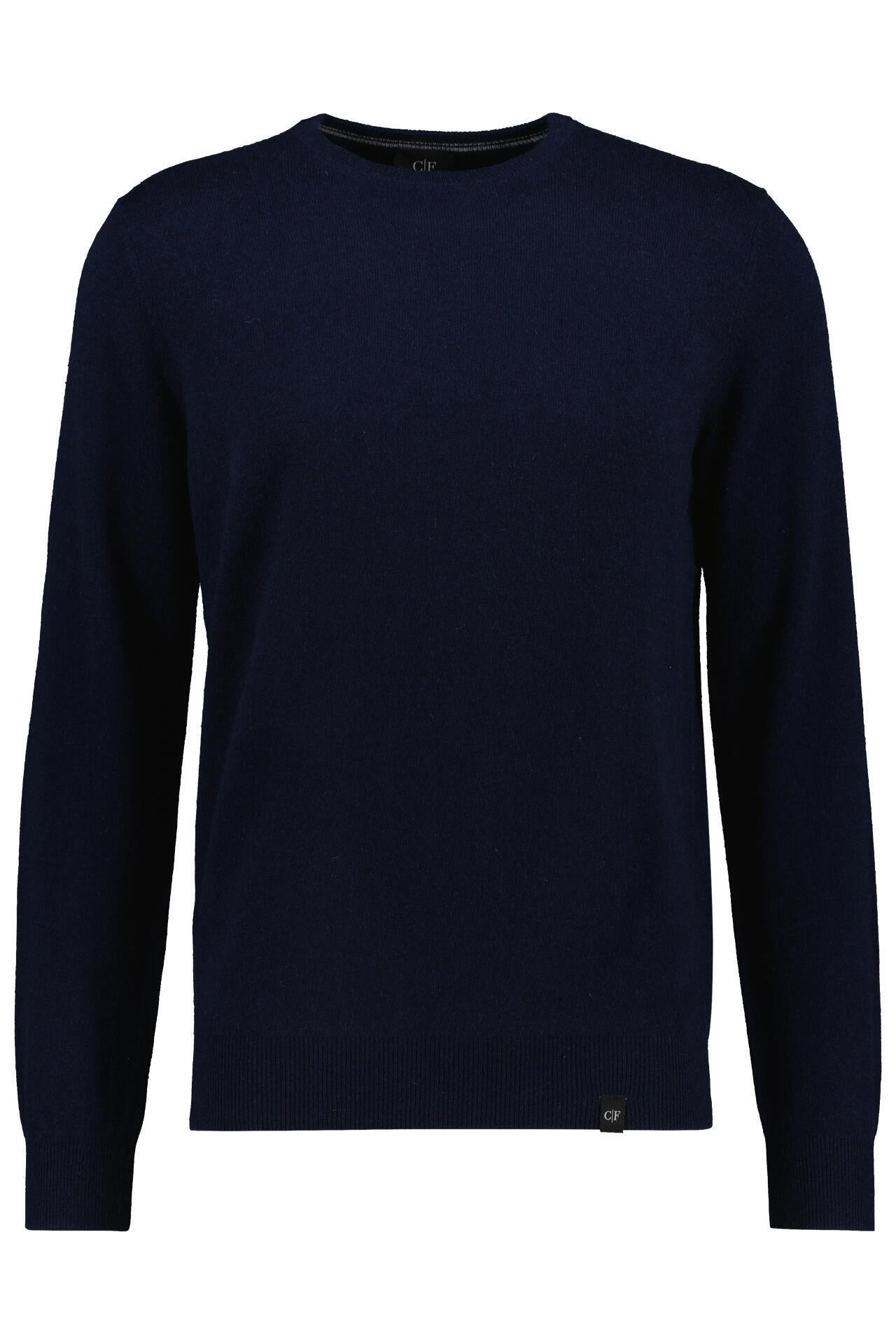 Strickpullover aus Kaschmir - 607 DARK NAVY MEL. - Blau