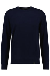 Strickpullover aus Kaschmir - 607 DARK NAVY MEL. - Blau