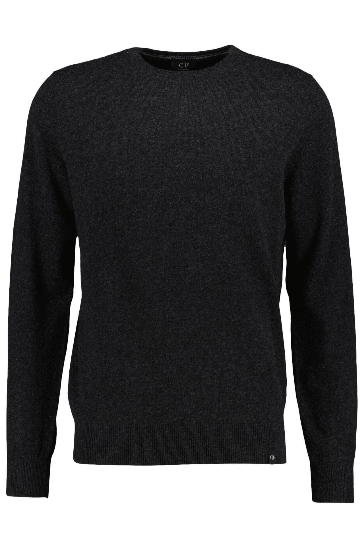 Strickpullover aus Kaschmir - 806 ANTHRAZIT MEL. - Schwarz