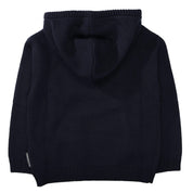 Strick-Kapuzenpullover - 600 DARK NAVY - Blau