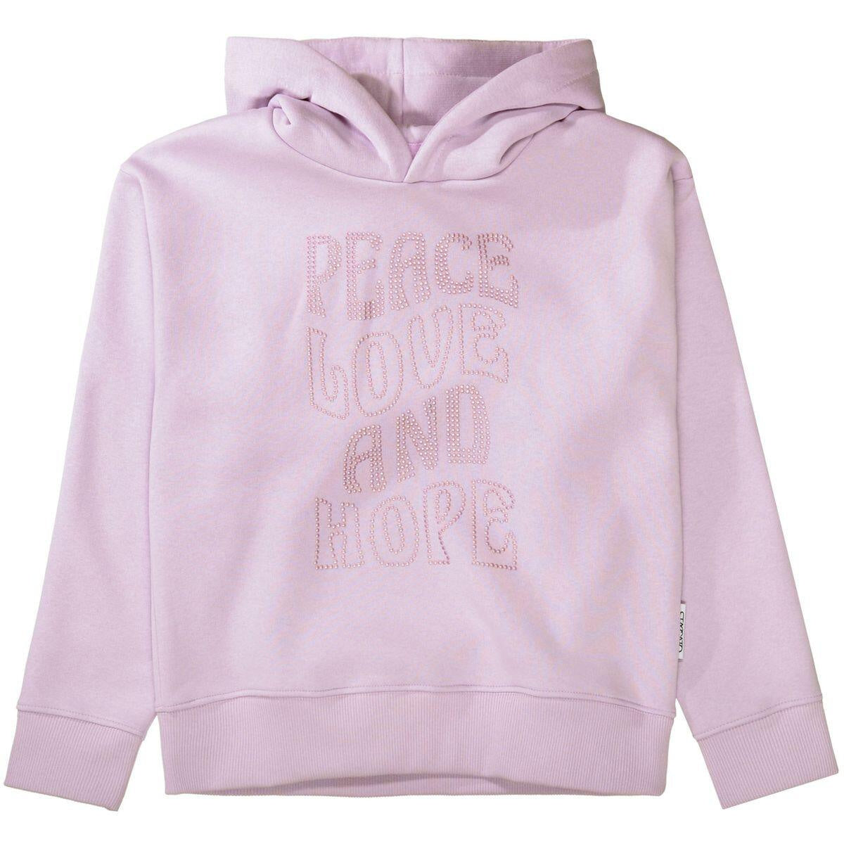 Hoodie mit Schriftzug - 603 FLIEDER - Violett