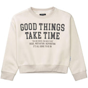 Sweatshirt mit Schriftzug - 204 CREAM - Creme