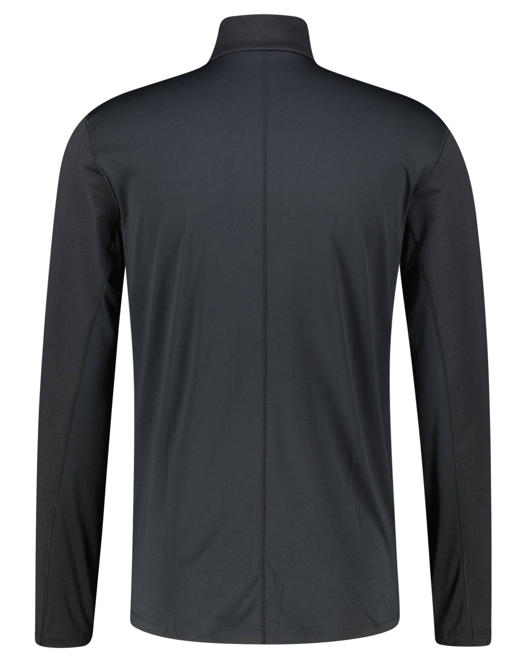 Longsleeve mit half Zip - 001-PERFORMANCE BLACK - Schwarz