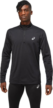 Longsleeve mit half Zip - 001-PERFORMANCE BLACK - Schwarz