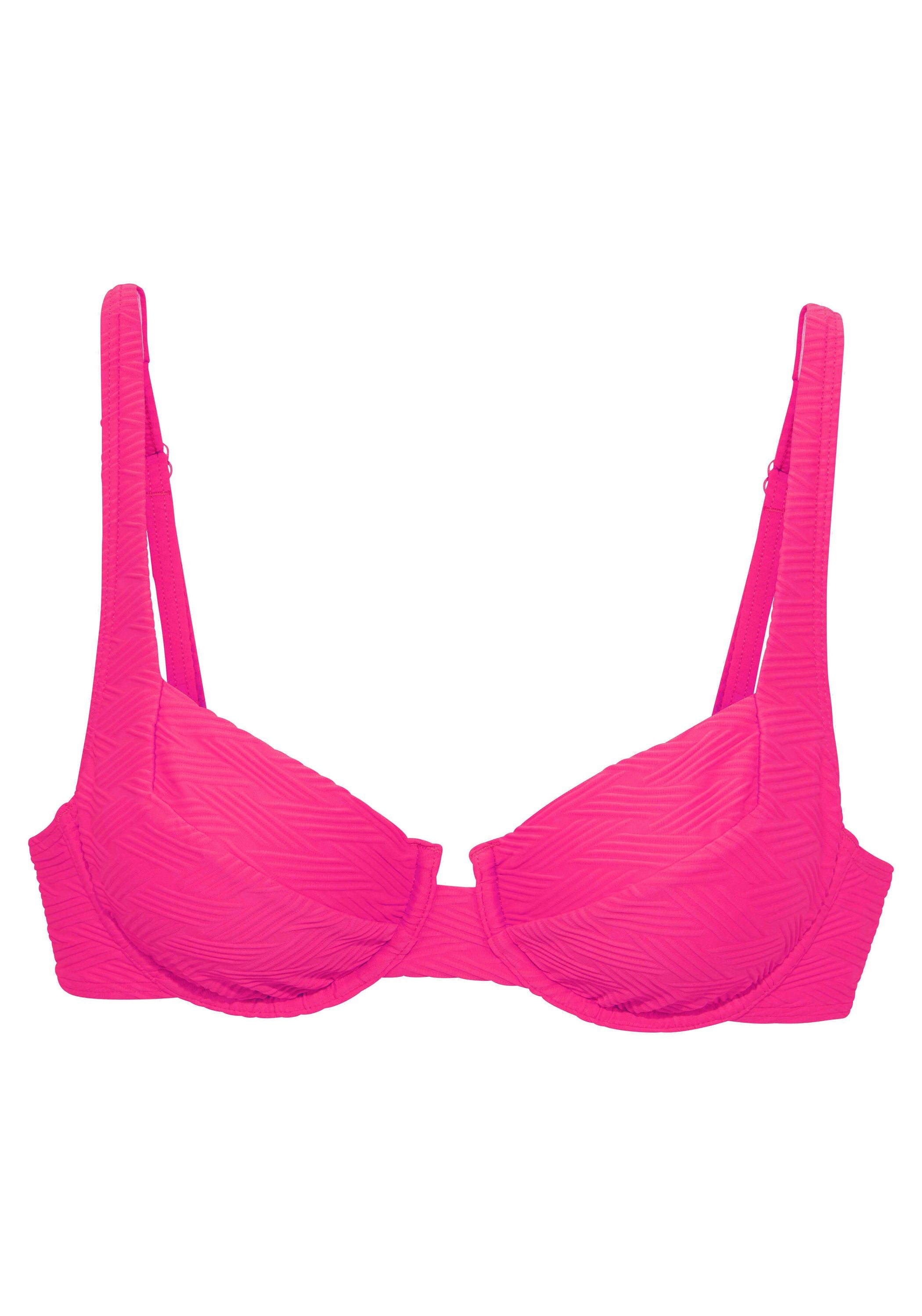 Bikini-Top mit Bügel - 776-pink - Pink