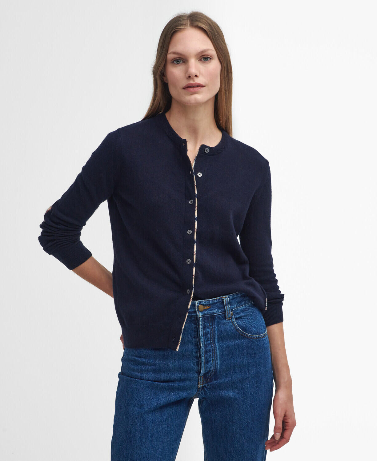 Strickjacke PENDLE CARDI aus Wollmix - NY78-Navy/He - Blau