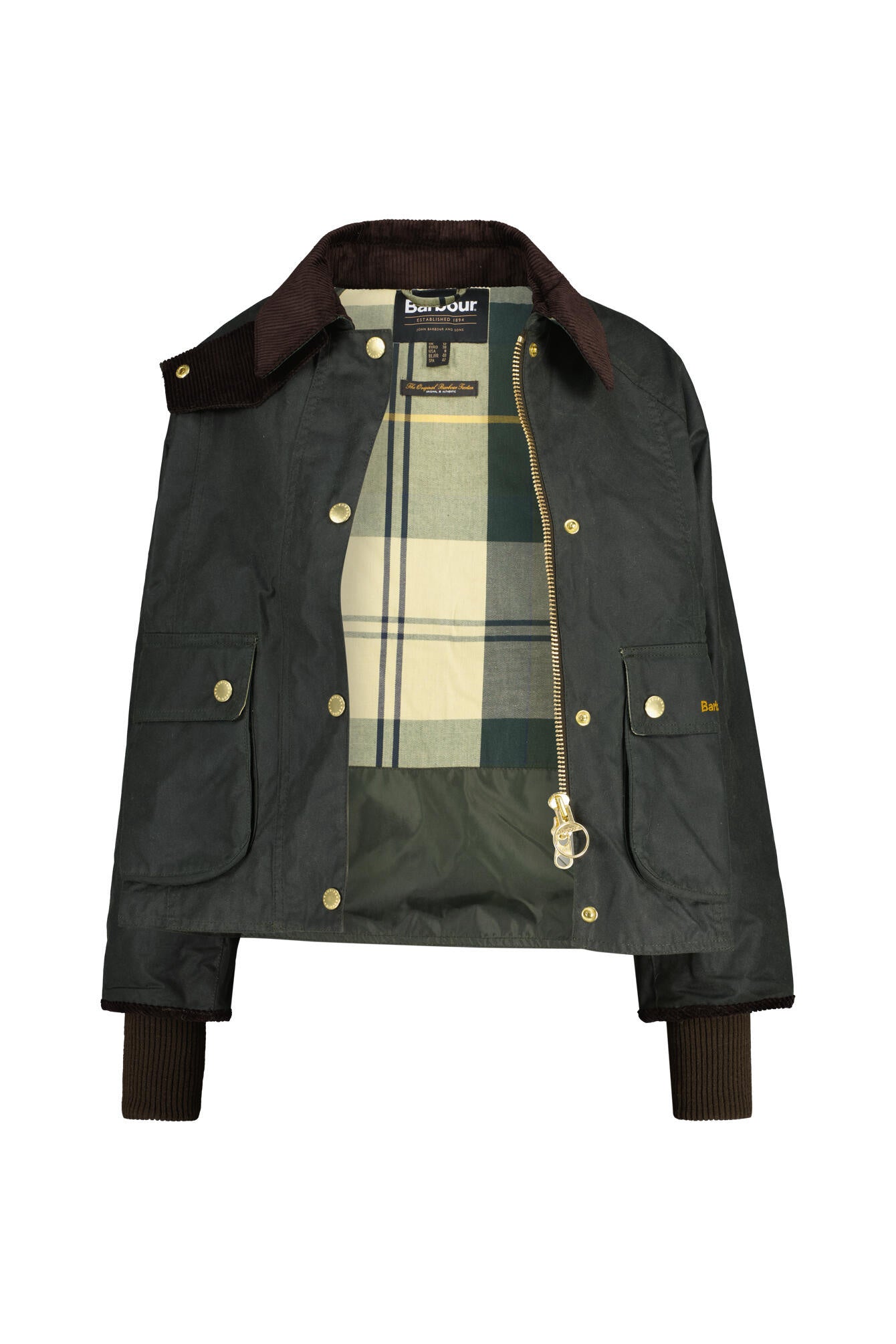 Wachsjacke CROP BEADNELL - SG51-Sage/An - Grün