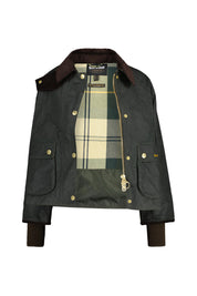 Wachsjacke CROP BEADNELL - SG51-Sage/An - Grün