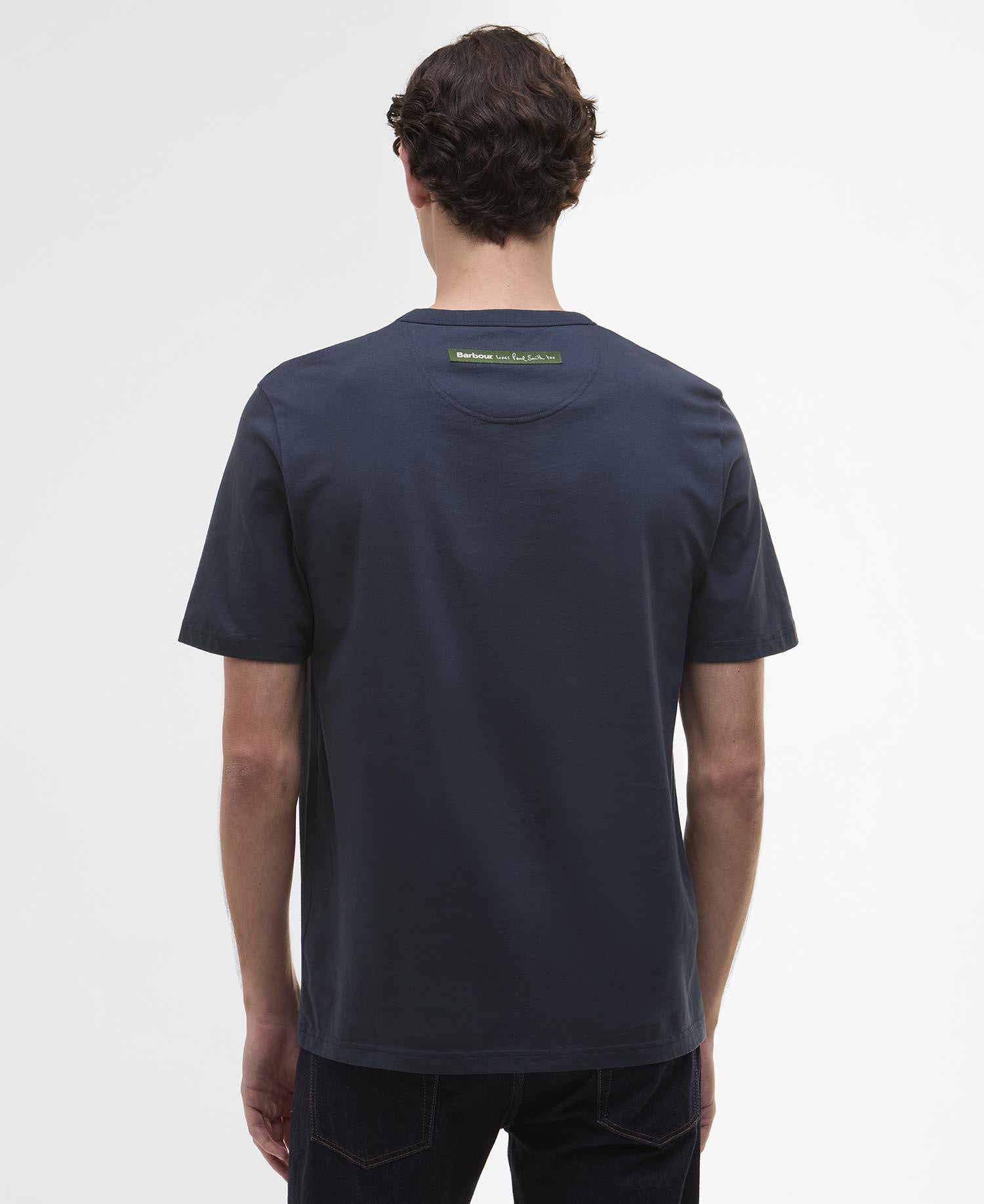 Barbour x Paul Smith T-Shirt WAX TIN - NY91-Champio - Blau