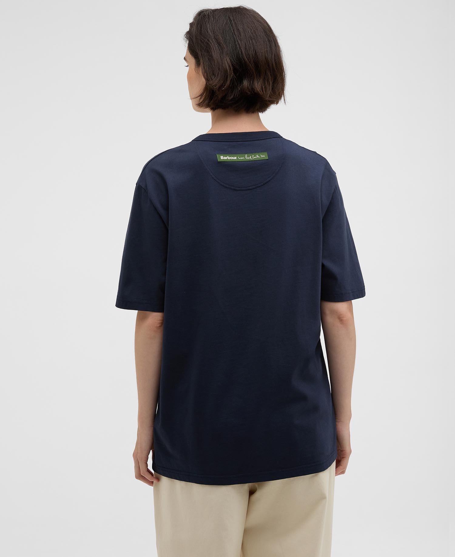 Barbour x Paul Smith T-Shirt WAX TIN - NY91-Champio - Blau