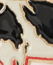 Barbour x Paul Smith Anstecknadel - WH11-Cow - Weiß