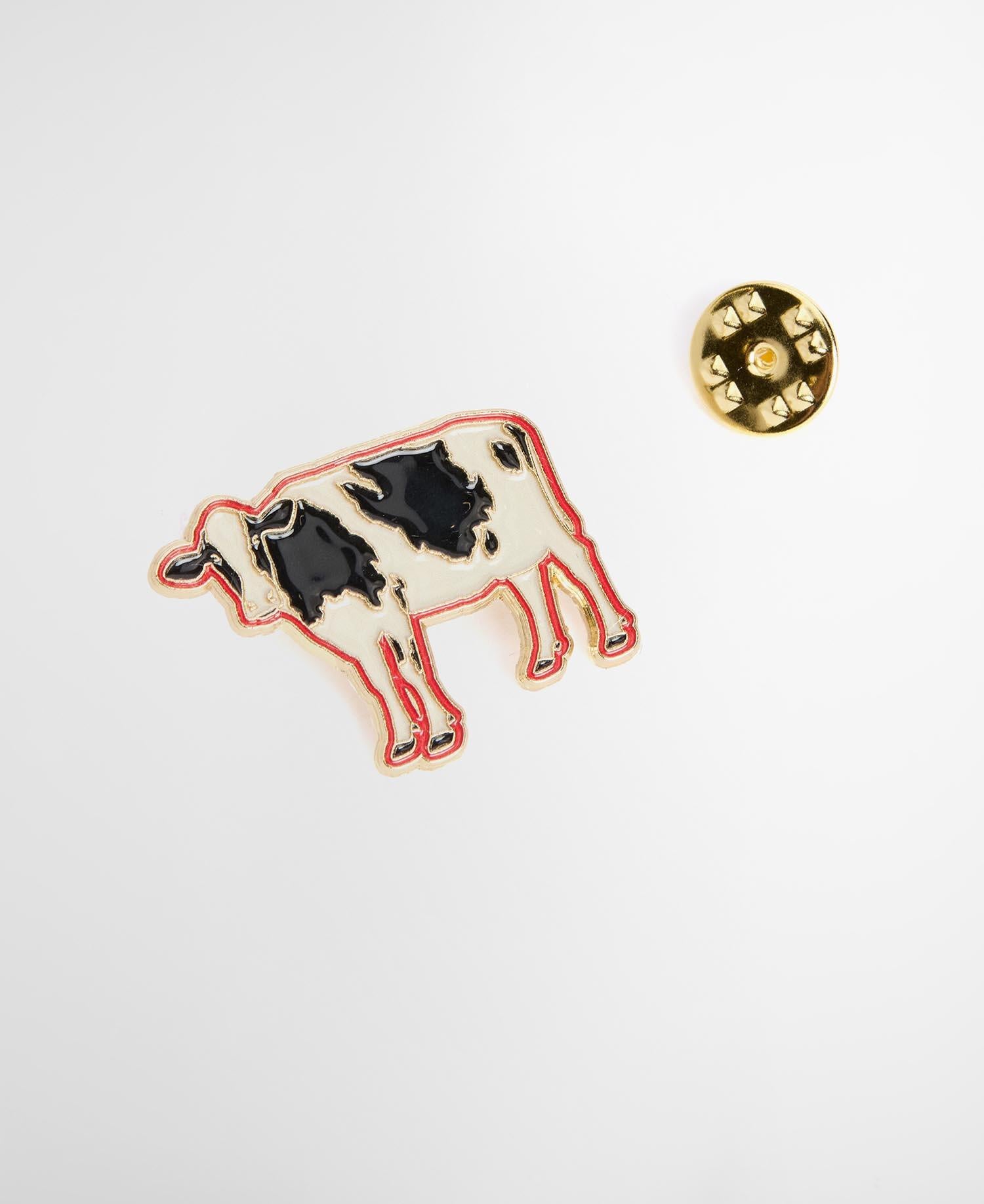 Barbour x Paul Smith Anstecknadel - WH11-Cow - Weiß