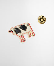 Barbour x Paul Smith Anstecknadel - WH11-Cow - Weiß