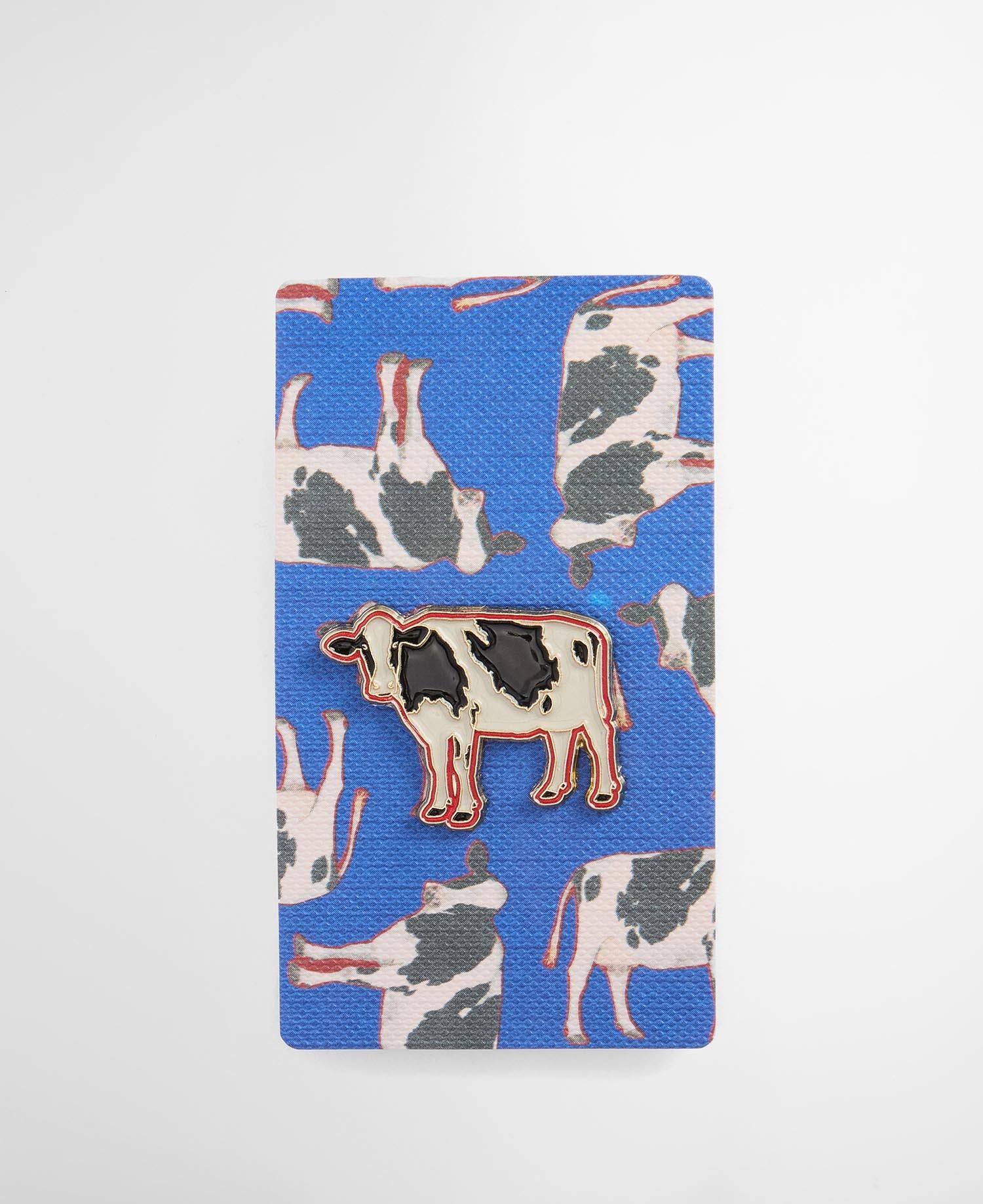 Barbour x Paul Smith Anstecknadel - WH11-Cow - Weiß
