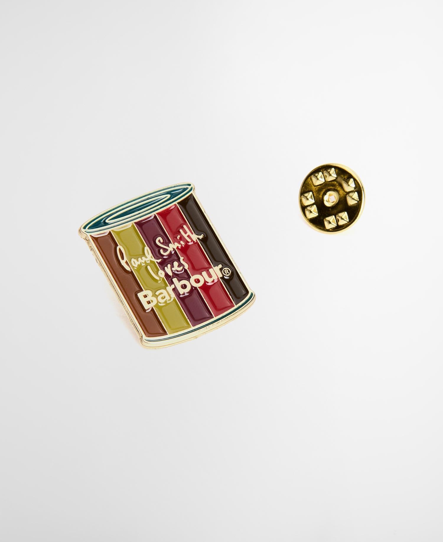 Barbour x Paul Smith Anstecknadel - MI31-Wax Tin - Mehrfarbig