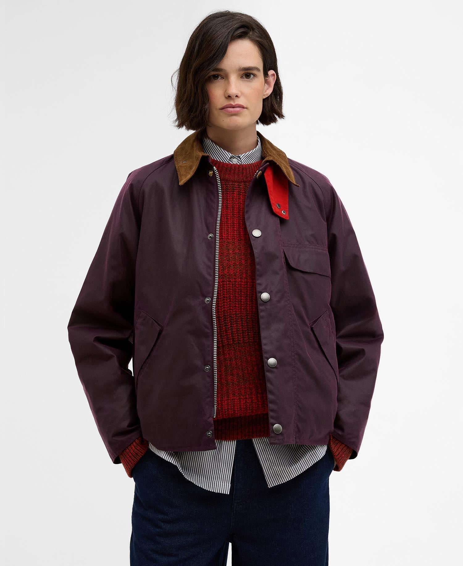 Barbour x Paul Smith Feldjacke TRANSPORT - PU71-Grape - Rot