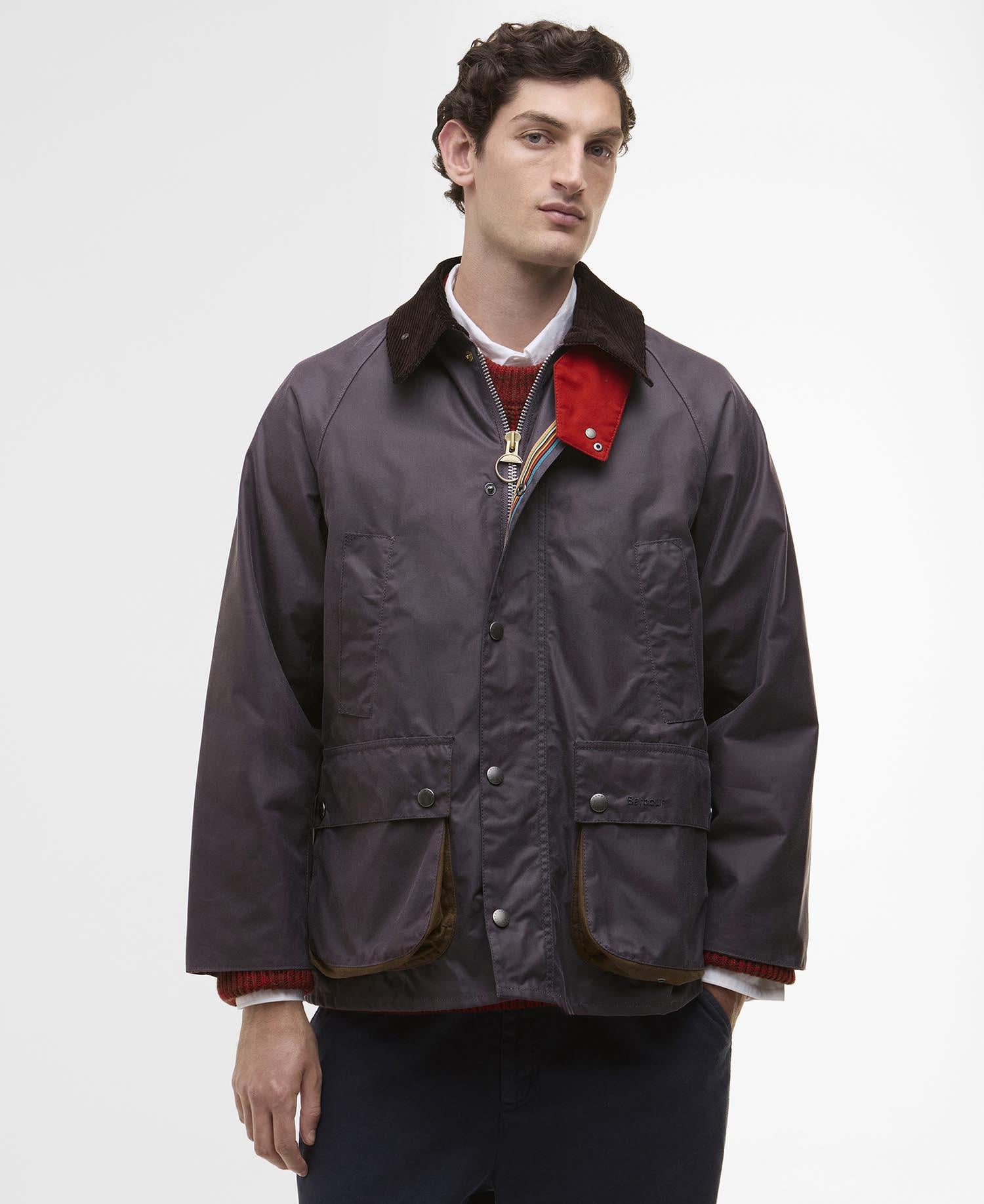 Barbour x Paul Smith Feldjacke BEDALE - PU11-Grey Li - Violett