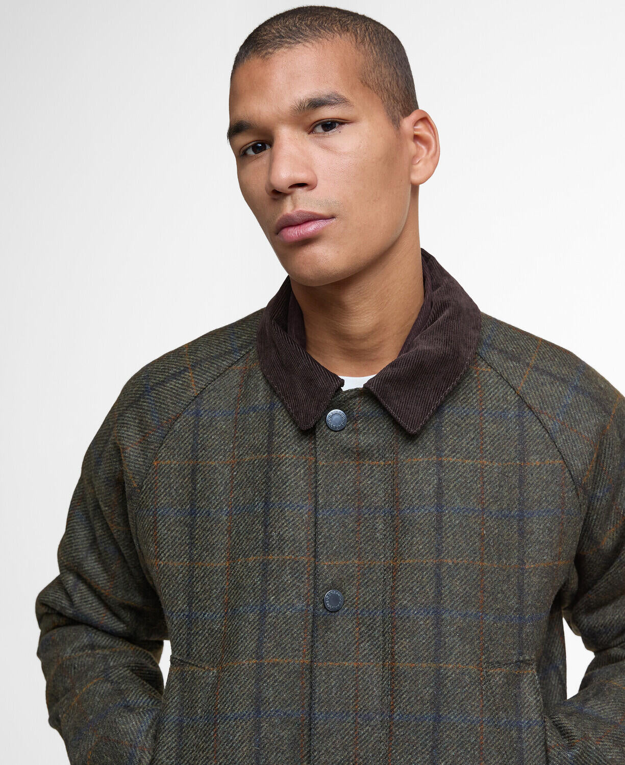 Wolljacke BEDALE kariert - OL91-Brown - Braun