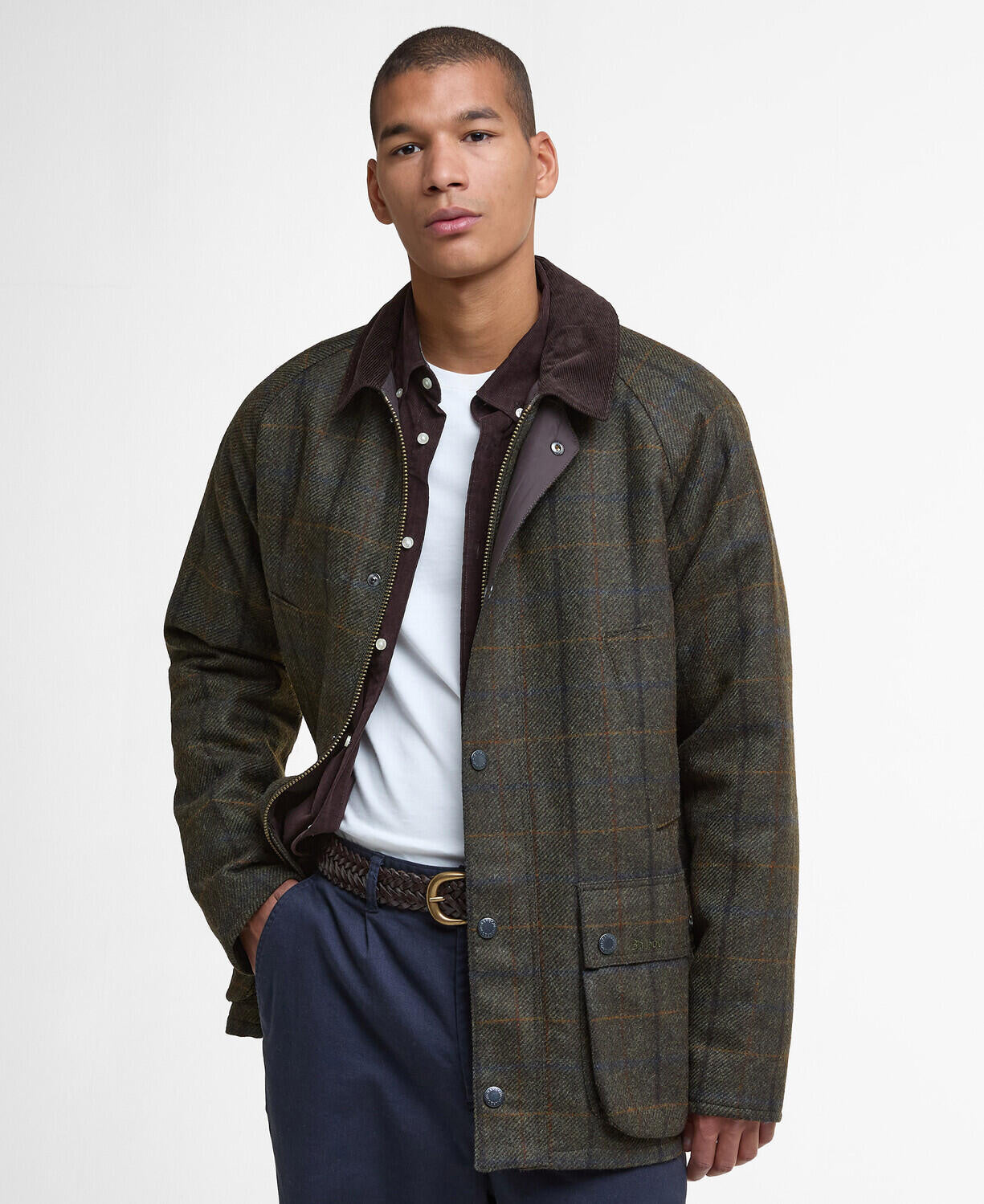 Wolljacke BEDALE kariert - OL91-Brown - Braun