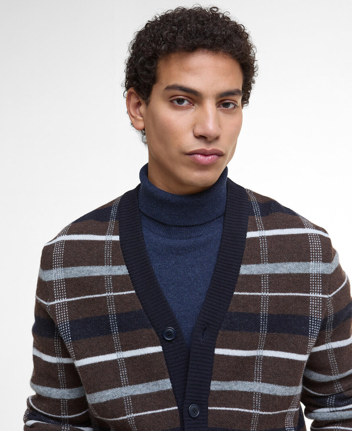 Cardigan KANE Tartan - BR17-Dark Oa - Braun