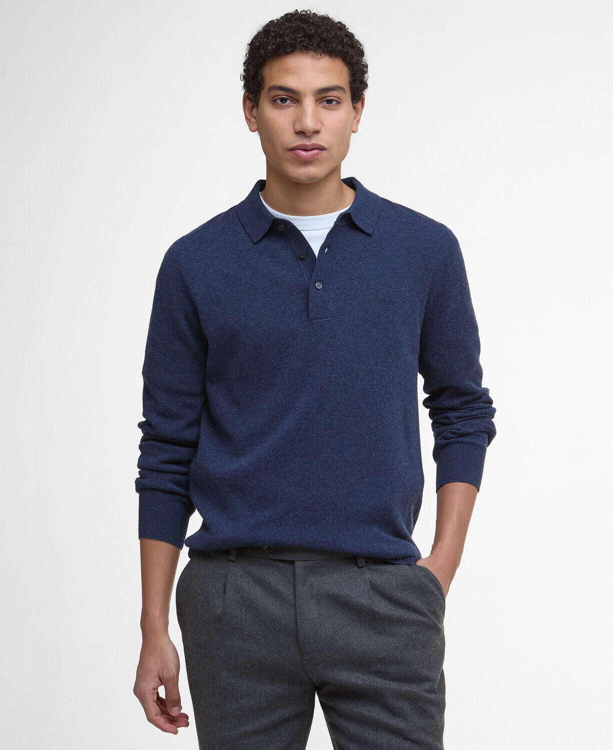 Strickpolo HUTHERSON - NY72-Navy Ma - Blau
